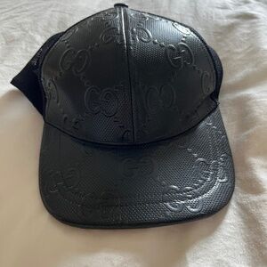 Men's Gucci leather baseball hat